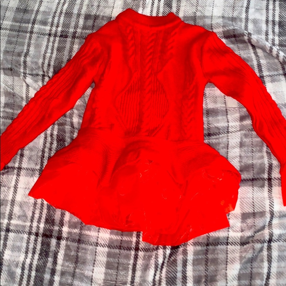 6x red sweater dress